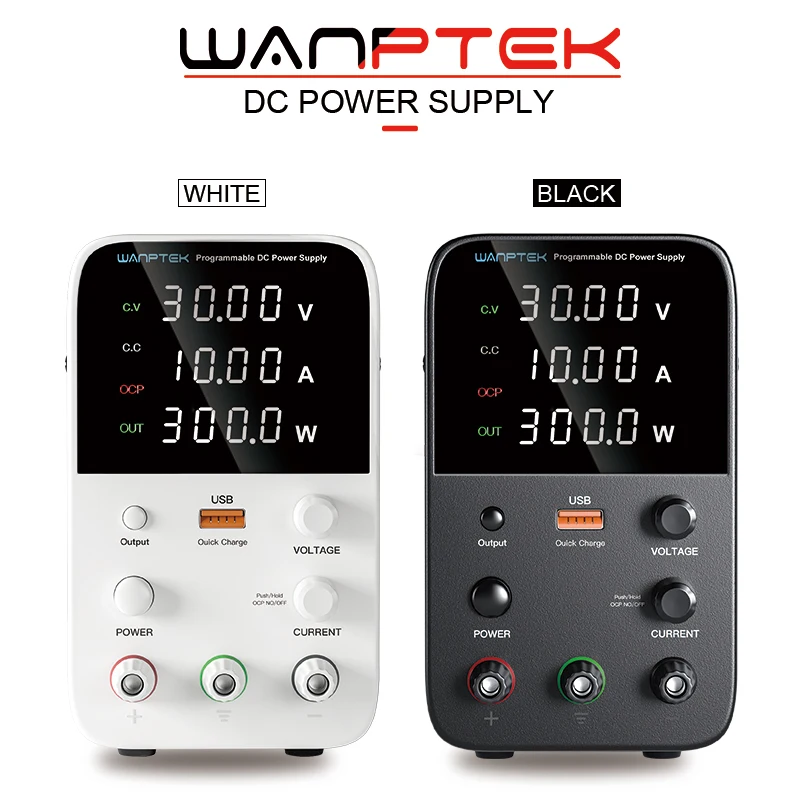 

Wanptek WPS3010B 30V 10A Low Ripple USB Charge Phone Repair Switching Lab DC Regulated Power Supply