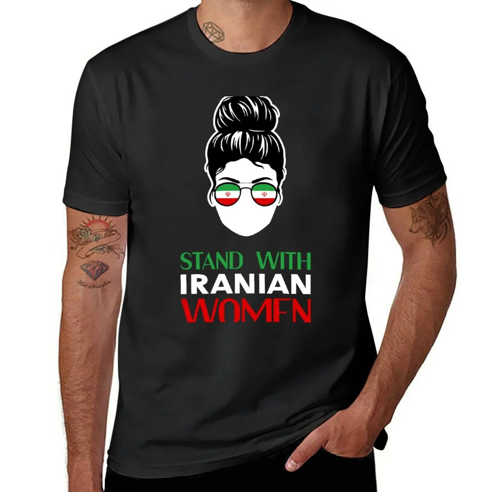 

New Free Iran Women Life Freedom T-Shirt Anime t-shirt summer top mens graphic t-shirts anime