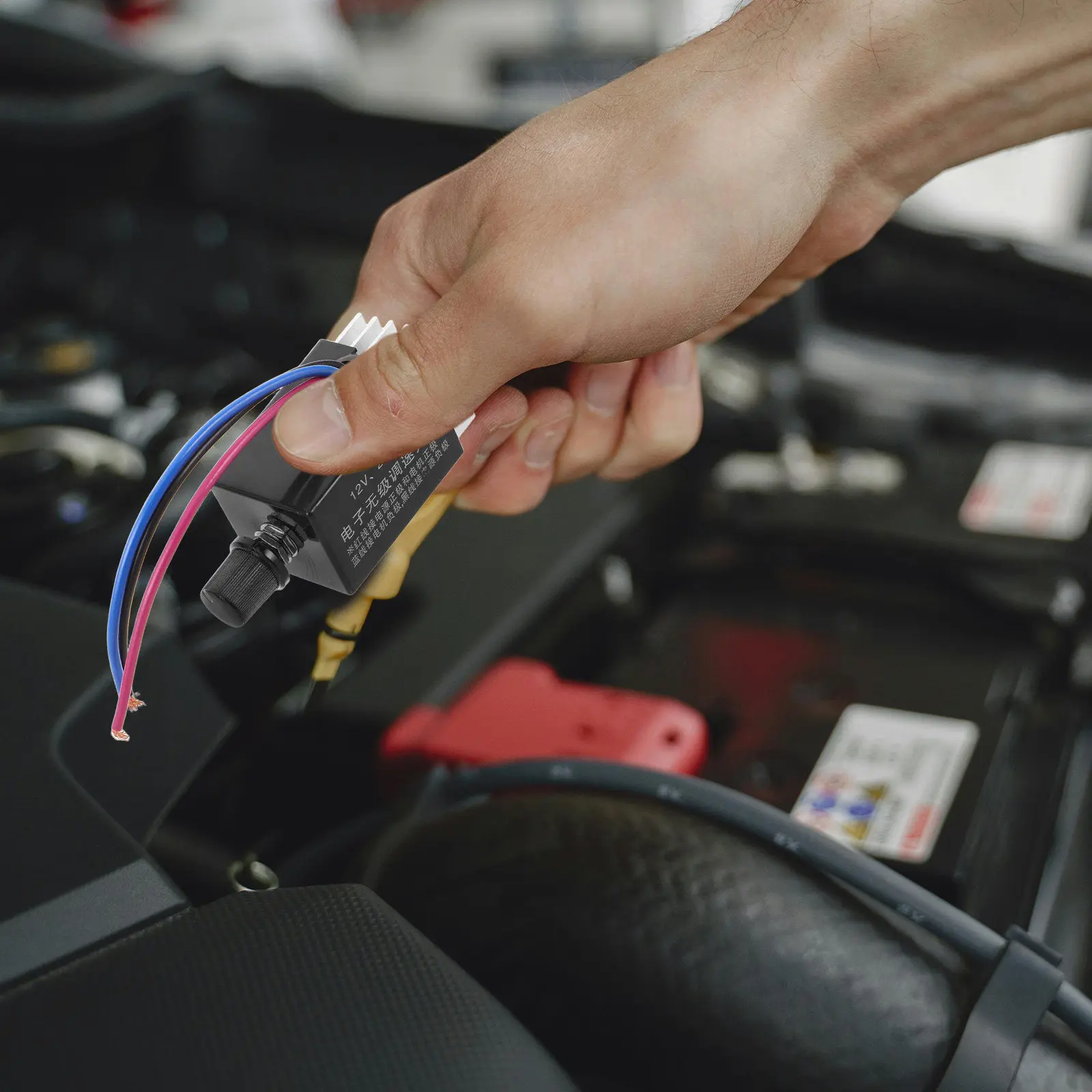 범용 DC 팬 속도 컨트롤러 스위치 12V 24V 라디에이터 히터 냉각용 조절식 온도 조절기 전기 팬