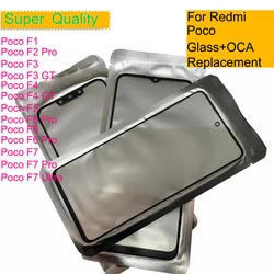 10 - Pack Touch Screen Panel Front Outer Glass Lens with OCA (Poco F7)