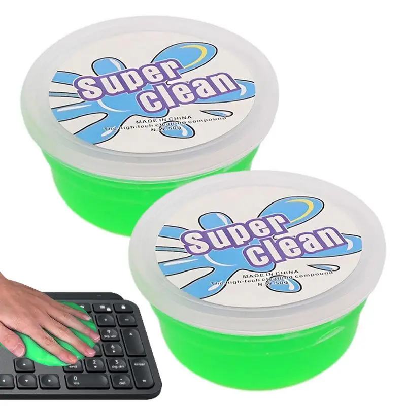 

Car Cleaning Gel 2pcs Detailing Cleaner Universal Interior Detail Removal Putty Cleaning Tool Reusable For Auto Air Vents