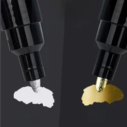 Dual Pack Mirror - Effect Marker Pens - Gold & Silver, Medium Tip, Ergonomic Design (2pcs)