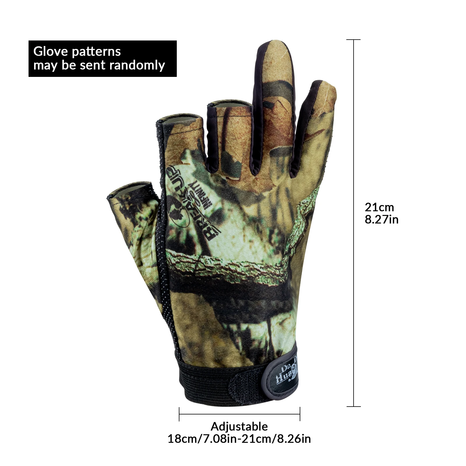 3 Fingers Cut Fishing Gloves Men Summer Breathable Anti-Slip Camouflage Gloves Outdoor Camping Cycling Hunting Glove 1 pair