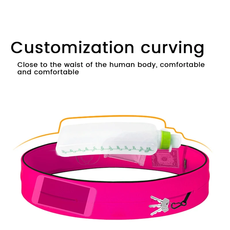 1 Piece Curved Water Bottles Large Capacity Water Bottles Outdoor Sports Running Fitness Belt Soft Kettle