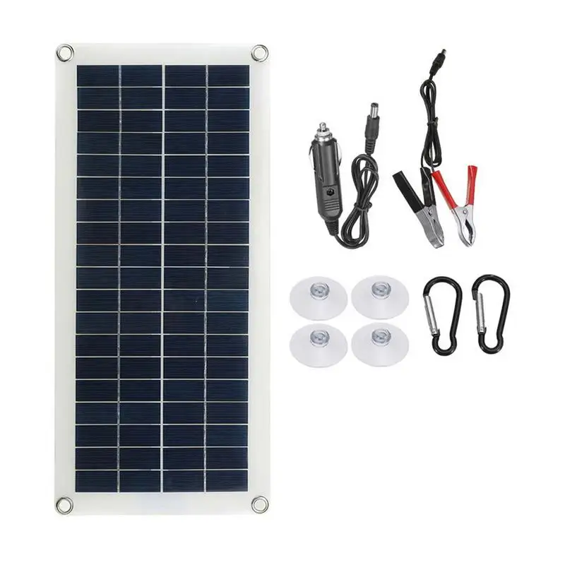 

10-100A Solar Panel 12V Solar System 10W 30W 100W Solar Panel Kit Complete RV Car Battery Solar Charger For Home Outdoor RV