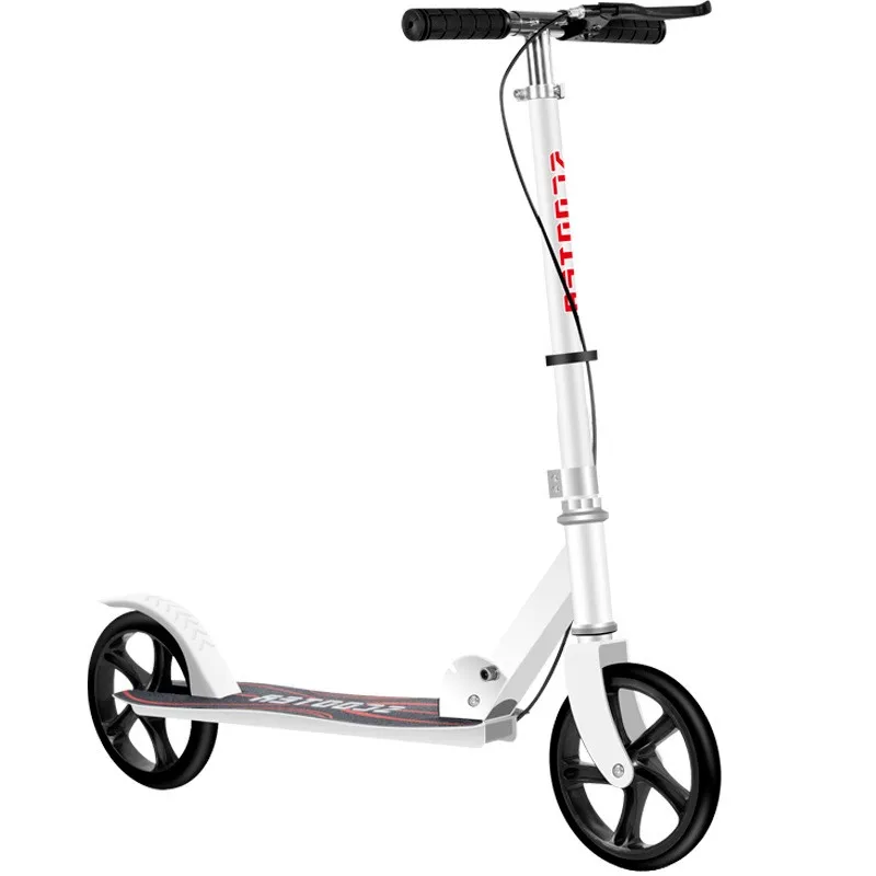 Children's Pedal Scooter Power-assisted Folding Scooter Big Roller Skating Pulley PVC Laser Wheel With Handbrake