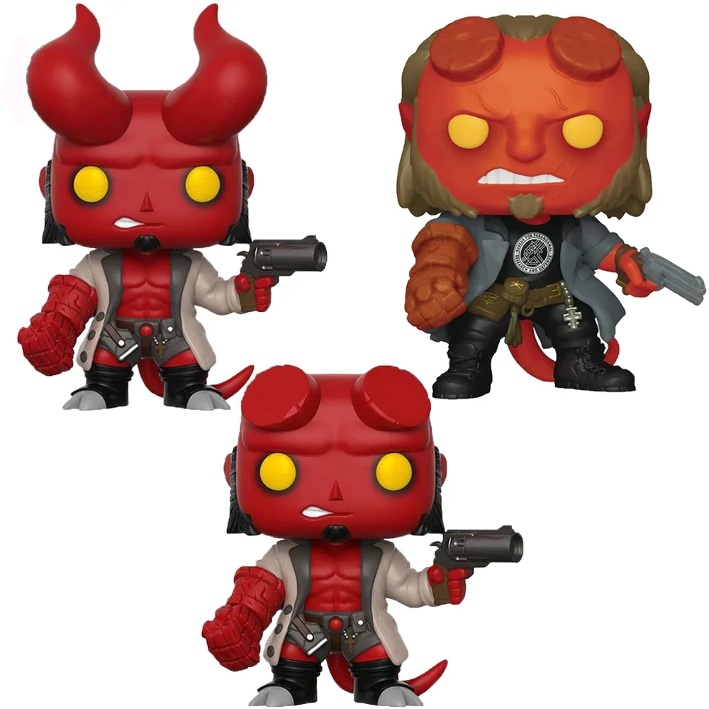 Funko Pop Comics Movies Hellboy #01 Con Giacca Hellboy (Con Corna) #01 Chase #750 (Camicia Bprd) Bprd Tee Collection Model Toys