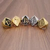 Free Shipping Gothic 316L Stainless Steel Silver Color Black 1% er Biker Ring Men's Letter Biker Rings 6