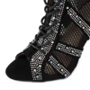 SWDZM Women Dance Boots Shiny Latin Jazz Dance Shoes Full Rhinestone Dancing Boots Customizable Heels Women Ladies Dancing Shoes 5