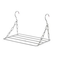 2025 New Balcony Folding Shoe Drying Rack Clothes Airer Stainless Steel Laundry Underwear 2