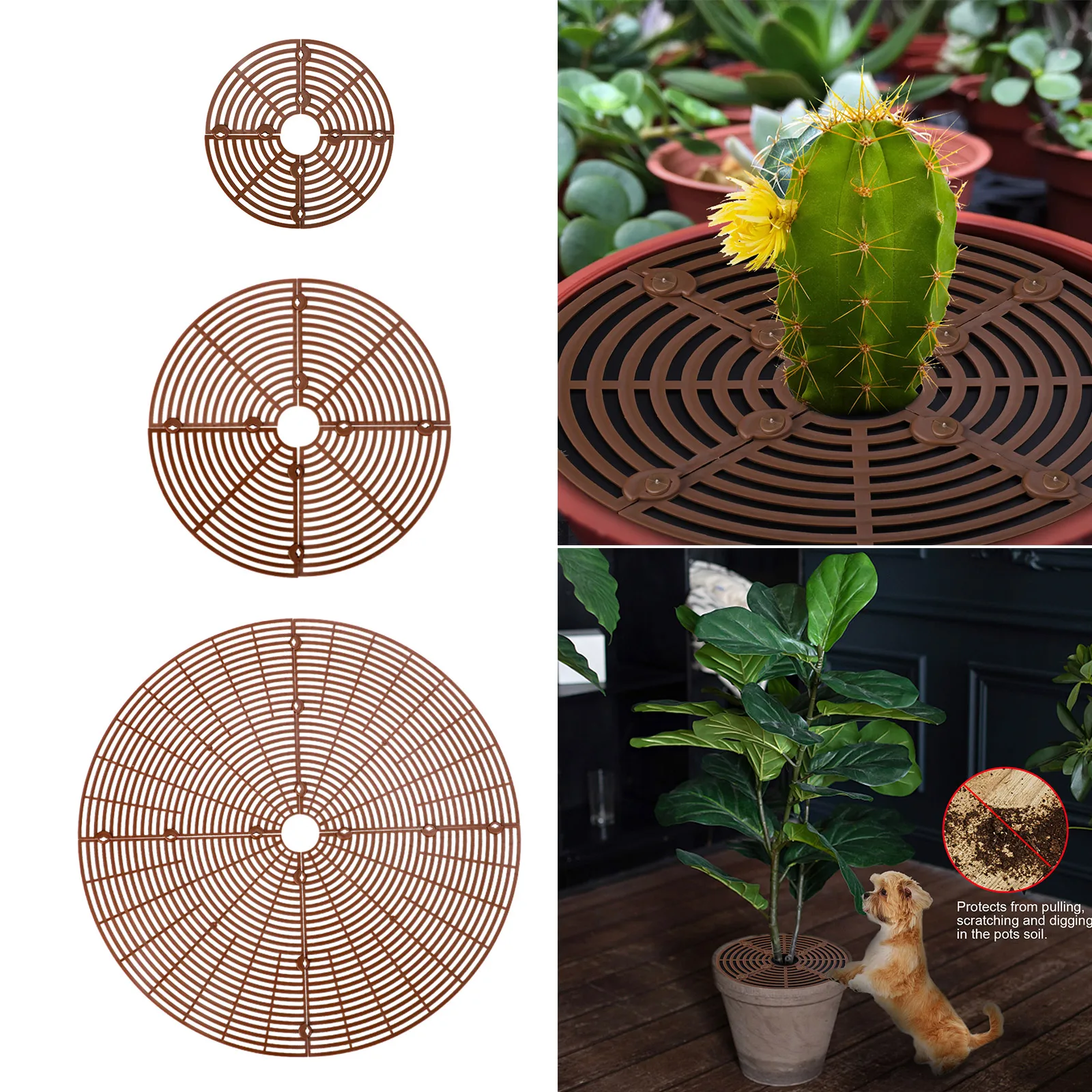 Smilbaley 4 Pièces Grilles De Pots De Plantes, Cache Pot De