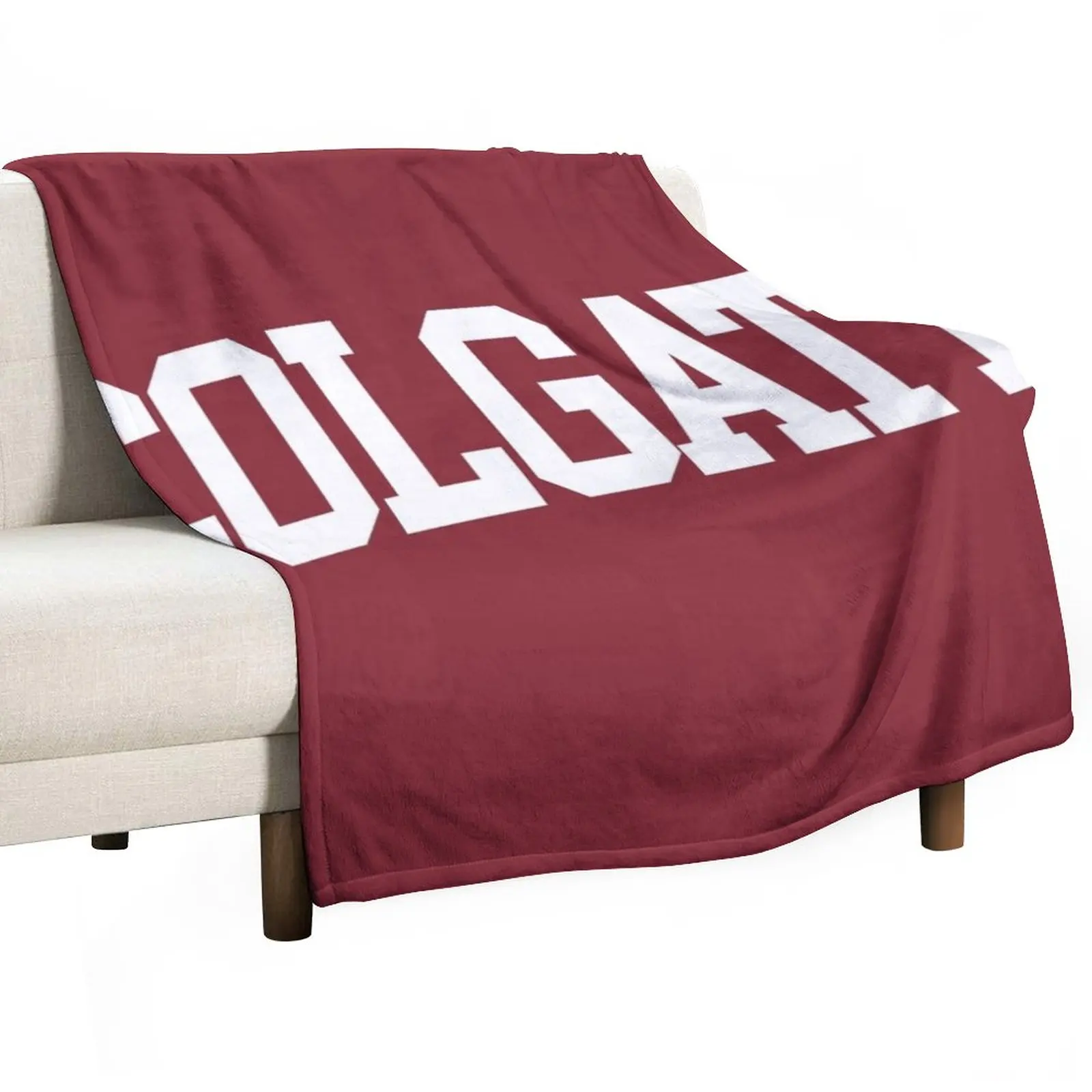 

colgate - college font curved Throw Blanket Flannel Fabric Bed Fashionable Blanket Thermal Blanket Stuffed Blankets