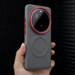 Fashion PU Leather Skin Protective Magnetic Back Cover for Xiaomi 15 ultra (GRAY)