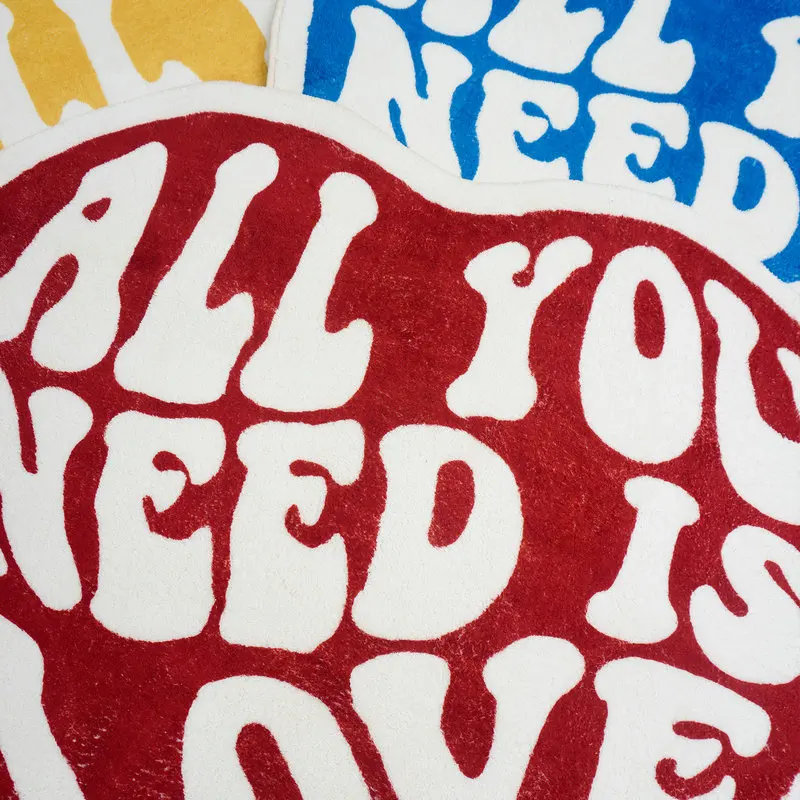 

Love Heart Shape Carpet Soft Imitation Cashmere Living Room Decor Carpets Sweet Girls Bedroom Area Rugs Bathroom Non Slip Mat