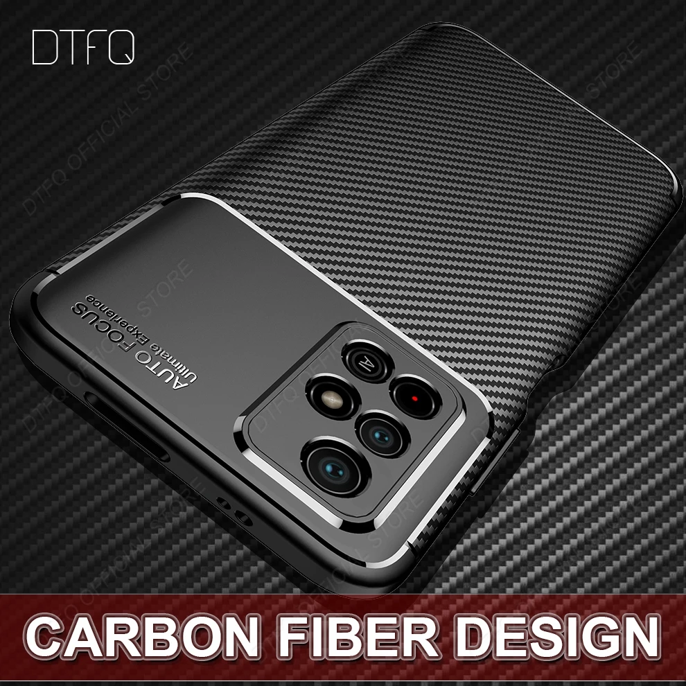 Per Poco M4 Pro Custodia Custodia Antiurto In Fibra Di Carbonio Per Poco X3 Pro Matte Funda Coque Custodia In Silicone Per Poco M4 Pro 5G Poco X4 Pro