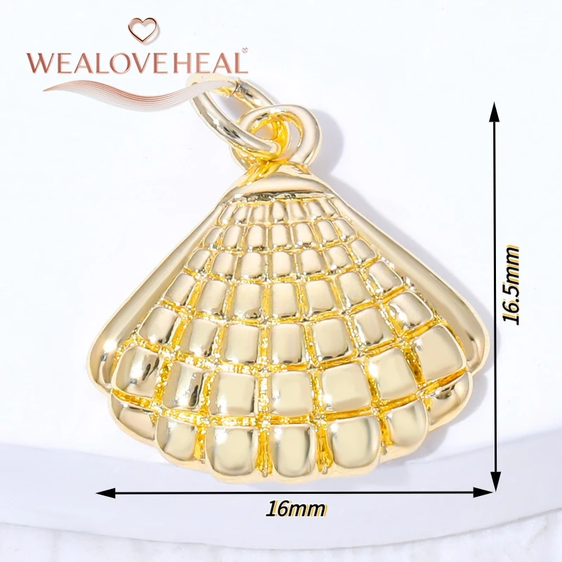 anhänger schmuckherstellung,anhänger schmuck.18K vergoldeter Messing-Kaurischnecken-Anhänger, polierter, strukturierter Seeschnecken-Charm für DIY-Halskettenherstellung, luxuriöse Strand- und Ozean-Accessoires – Detail 22