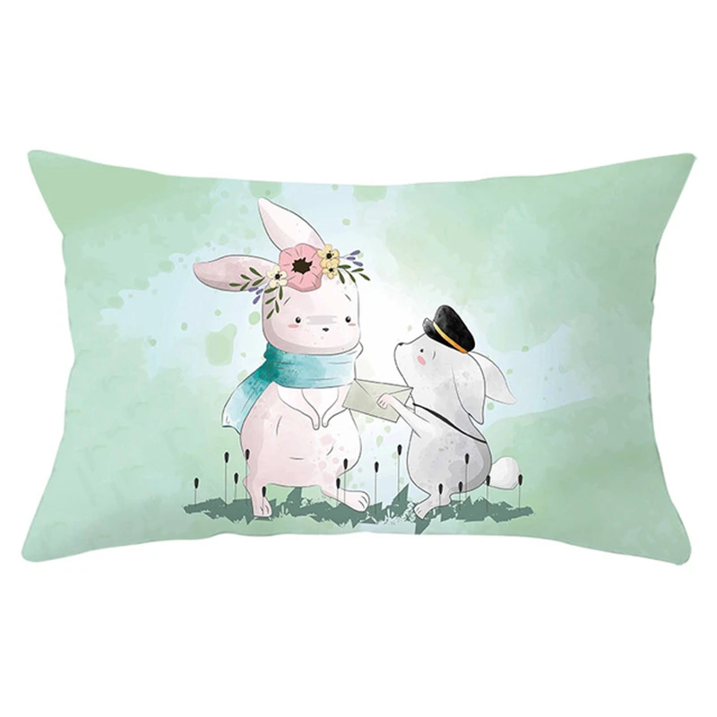 Cartoon Cute Animals Collection Pillow Cover Home Linen Printed Throw Pillow For Home Decor Office Sofa Cushion Cover 30x50CM