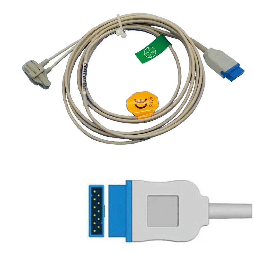 

Compatible with GE-OHMEDA,B30/B40,S/5 Monitor. Reusable Spo2 Probe Sensor Oxygen Connector, Spo2 Sensor Cable for Pulse Oximeter