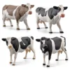 Simulated Farm Poultry, Livestock, Cow Model, Simmental Cattle, Black and White Cow Decoration, Ranch Animals 1