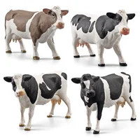 Simulated Farm Poultry, Livestock, Cow Model, Simmental Cattle, Black and White Cow Decoration, Ranch Animals 1