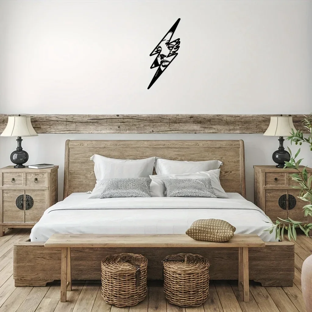 

HELLOYOUNG Lightning and Beauty Home Decor Metal Wall Decoration Interior Decor Modern Art Metal Wall Hanging Decoration Backgr