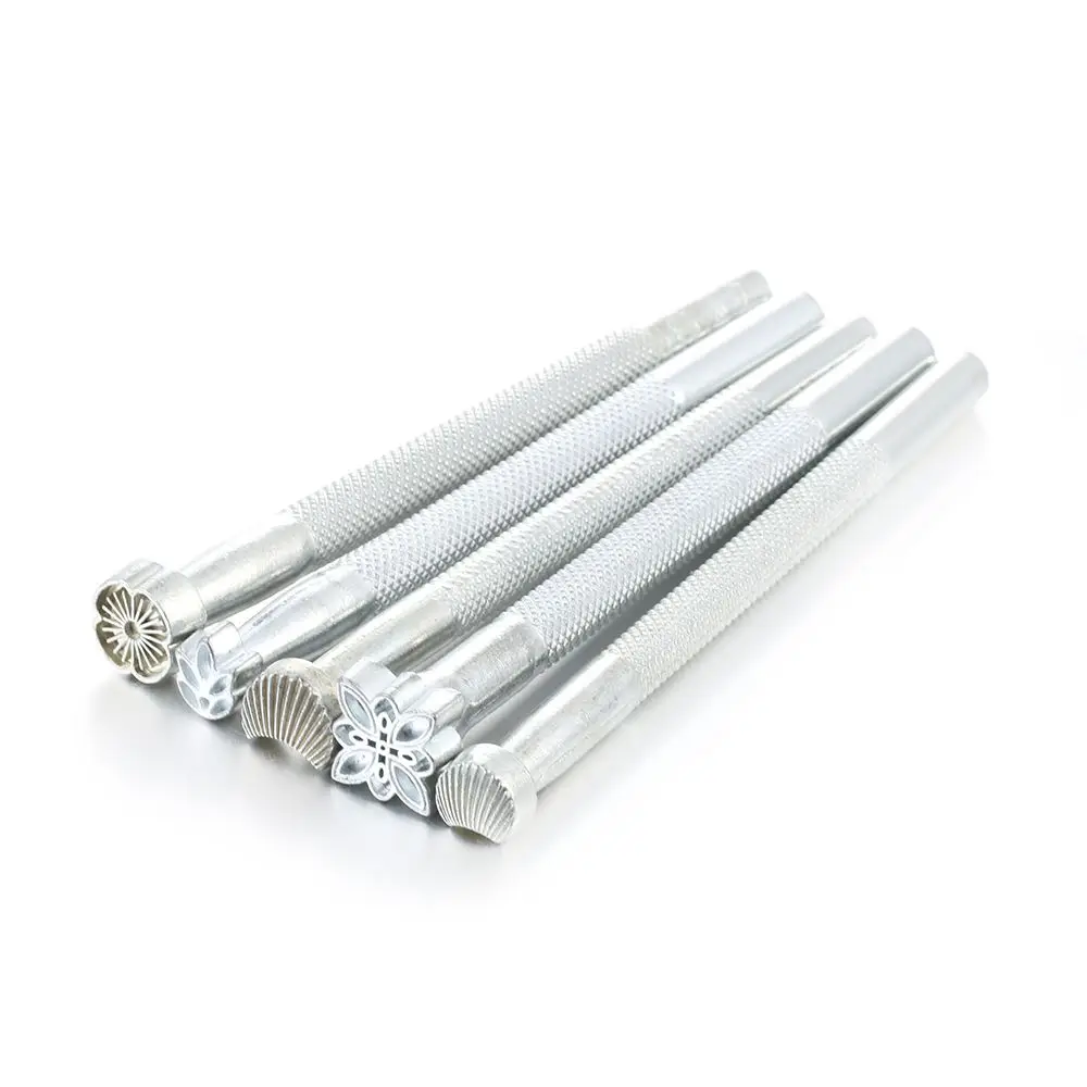 Description Picture 2 of itemMetal Leather Working Saddle Making Tools Carving Leather Craft Stamps Leather Stamping Solid DIY Printinting Staming