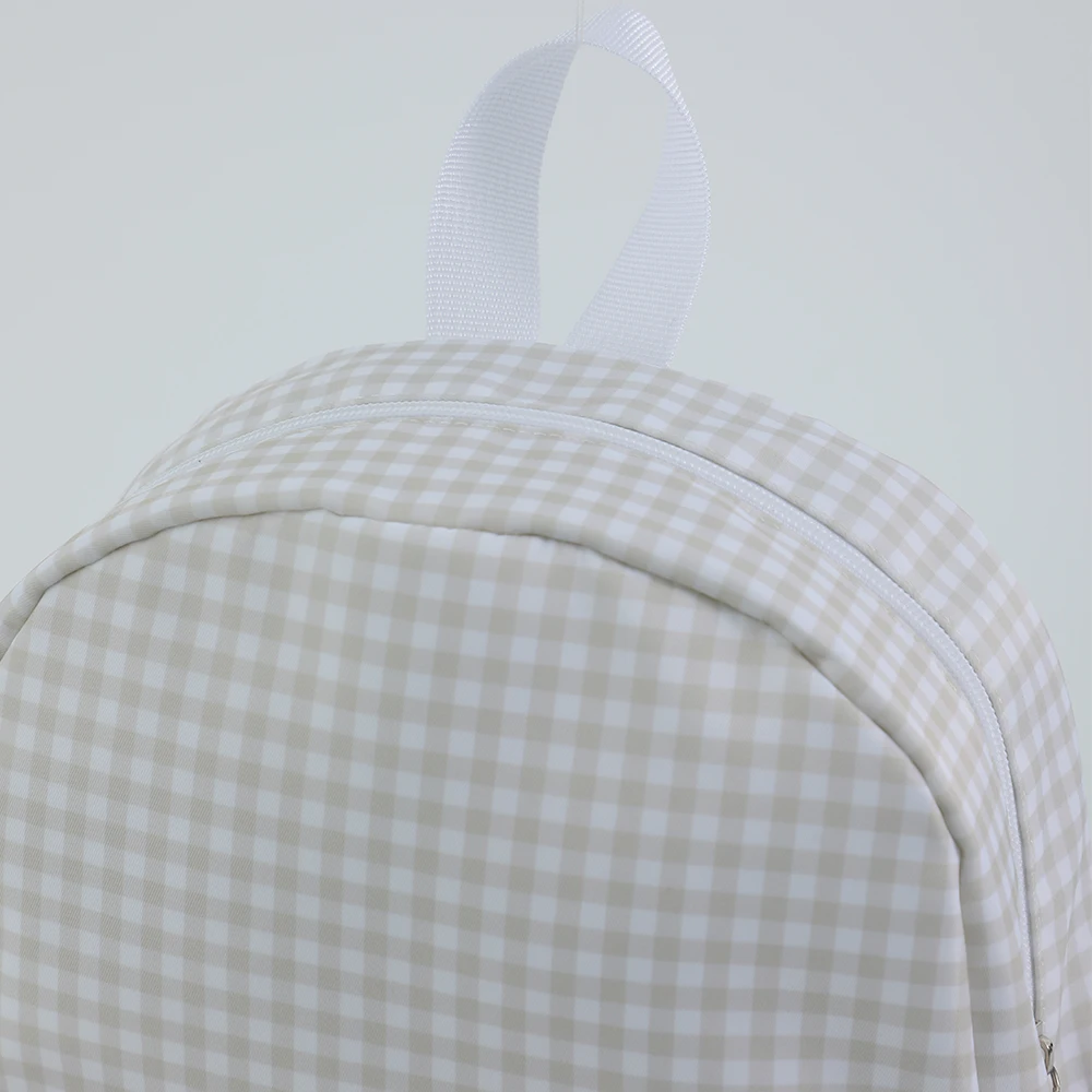 Plaid Backpack For Girls Boys Floral Waterproof Nylon Schoolbag Durable Lightweight Book Bag For Students 5