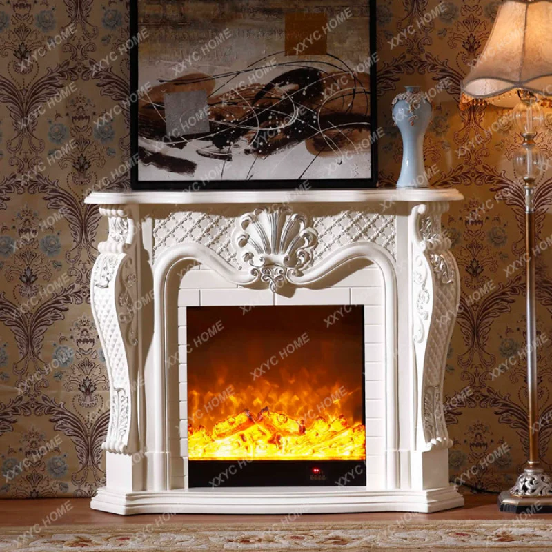 Carved Fireplace Decorative Cabinet Stove Core Decorative Frame Living Room  Solid Wood 1.2/1.5 M Fireplace _ - AliExpress Mobile