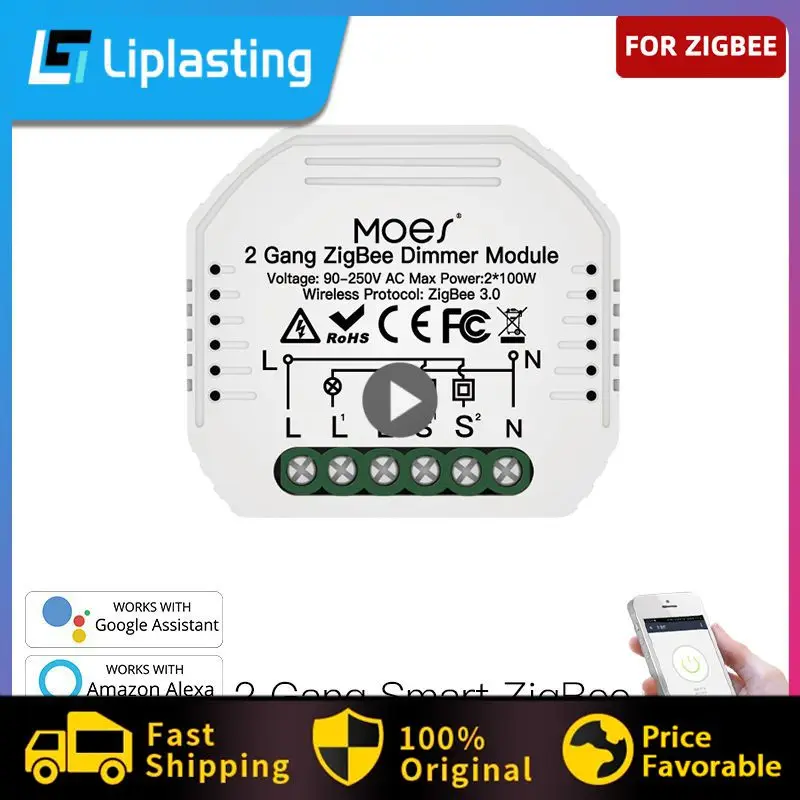 

Умный диммер с голосовым управлением Alexa Home, мини-переключатели с регулируемой яркостью, 90-250 В