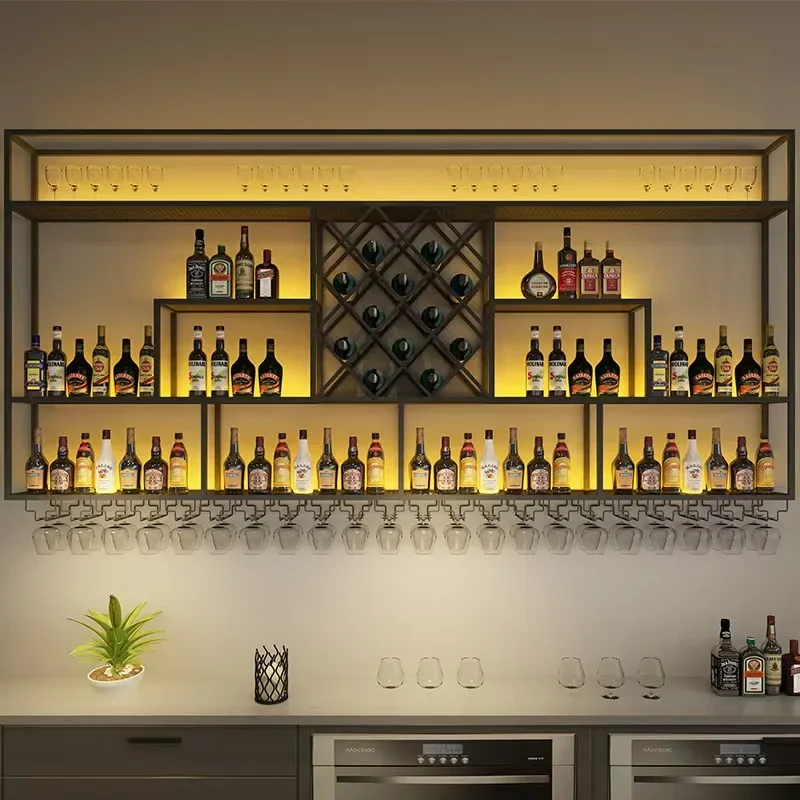 Hot Selling Small Wine Rack Display Stainless Steel Wine Cabinet Display Stand Dining