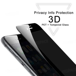 3D Curved Edge Full Cover Anti - Spy Privacy Screen Protector with 9H Tempered Glass Film - White