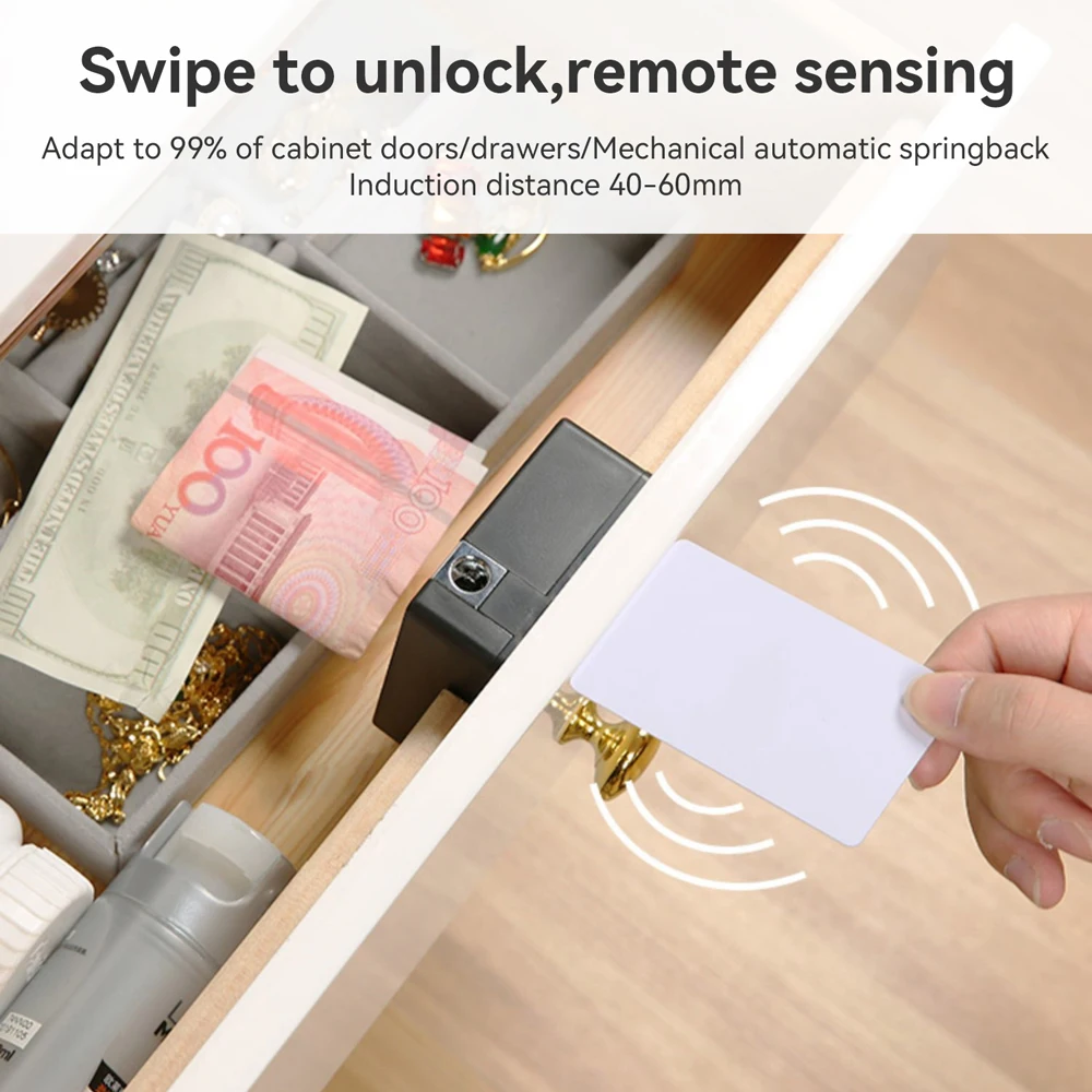 Smart Door Lock,Smart Lock,Electronic Lock,Smart Home Drawer Electronic Lock,Hidden DIY Wooden Cabinet,Smart Door Lock IC Card Sensor,TTLOCK APP Unlock Security Protection