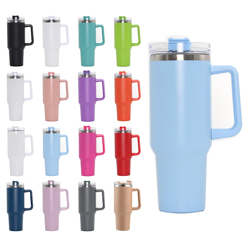 

Stainless Steel Tumbler Thermos for Coffee Beer Cup Tumbler With Handle and Straw Lids Stainless Steel Insulated Thermos Vacuum