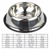 Pet Dog Cat Stainless Steel Bowl Pet Feeding Bowl Cat and Dog Drinking Bowl Metal Feeder Bowl Durable Easy To Clean 6 Sizes 6