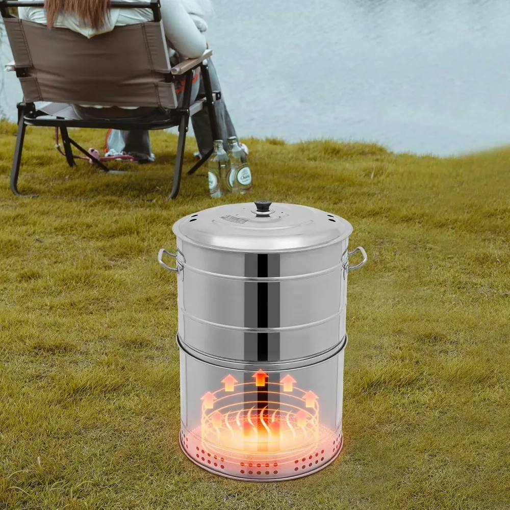 Vertical Charcoal Smoker Barrel Grill 3