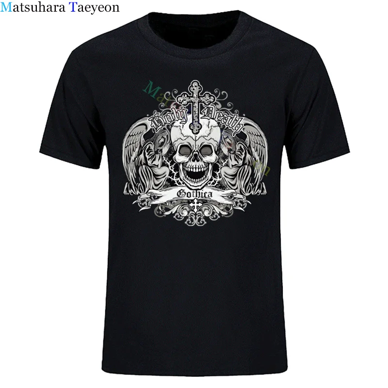 

Skull T Shirt Hip Hop T Shirt Men Punk Streetwear Print Skull Tshirt Harajuku Summer Tops Tees Short Sleeve Cotton Black T-Shirt