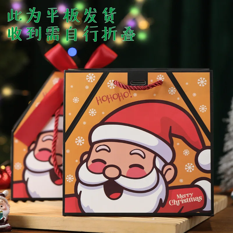 Christmas Santa Claus Gift Packaging Bag Small Candy Christmas Hangbag Xmas Tree Paper Bag New Year 2026 Shopping Bag