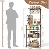 5 Tier Coffee Bar Station, Coffee Stand Station with 4 S-Shaped Hooks, Farmhouse Corner Coffee Bar Cabinet for Small Spaces, 2