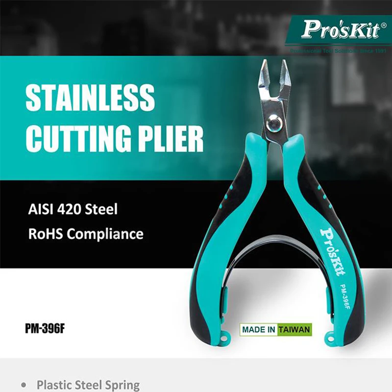 Pro'skit PM-396F Stainless Steel Industrial Grade High Hardness Diagonal Pliers for Electrician Wire Cutting and Stripping Tools 2