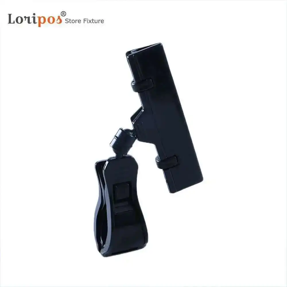 10pcs/lot Shelf Pipe Clamp Price Tag Hanger Clip Pole Black Food Tray Label Holders Sign Snap For Bake Sale Signs