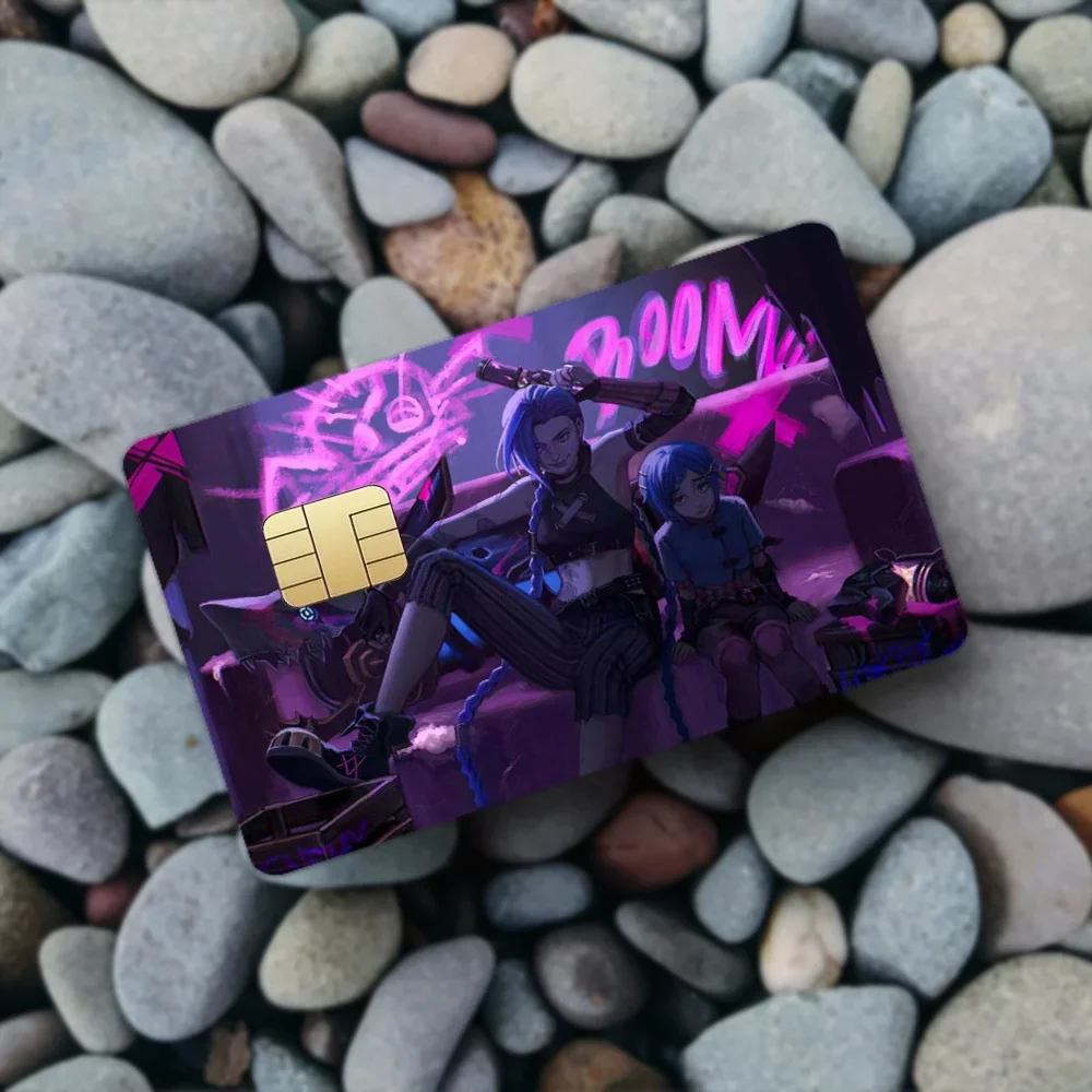 A-Arcane Anime Spend Or Save Funny Shell On Off Ultra Thin No Fade Sticker Skin Cover Film For Debit Credit Card
