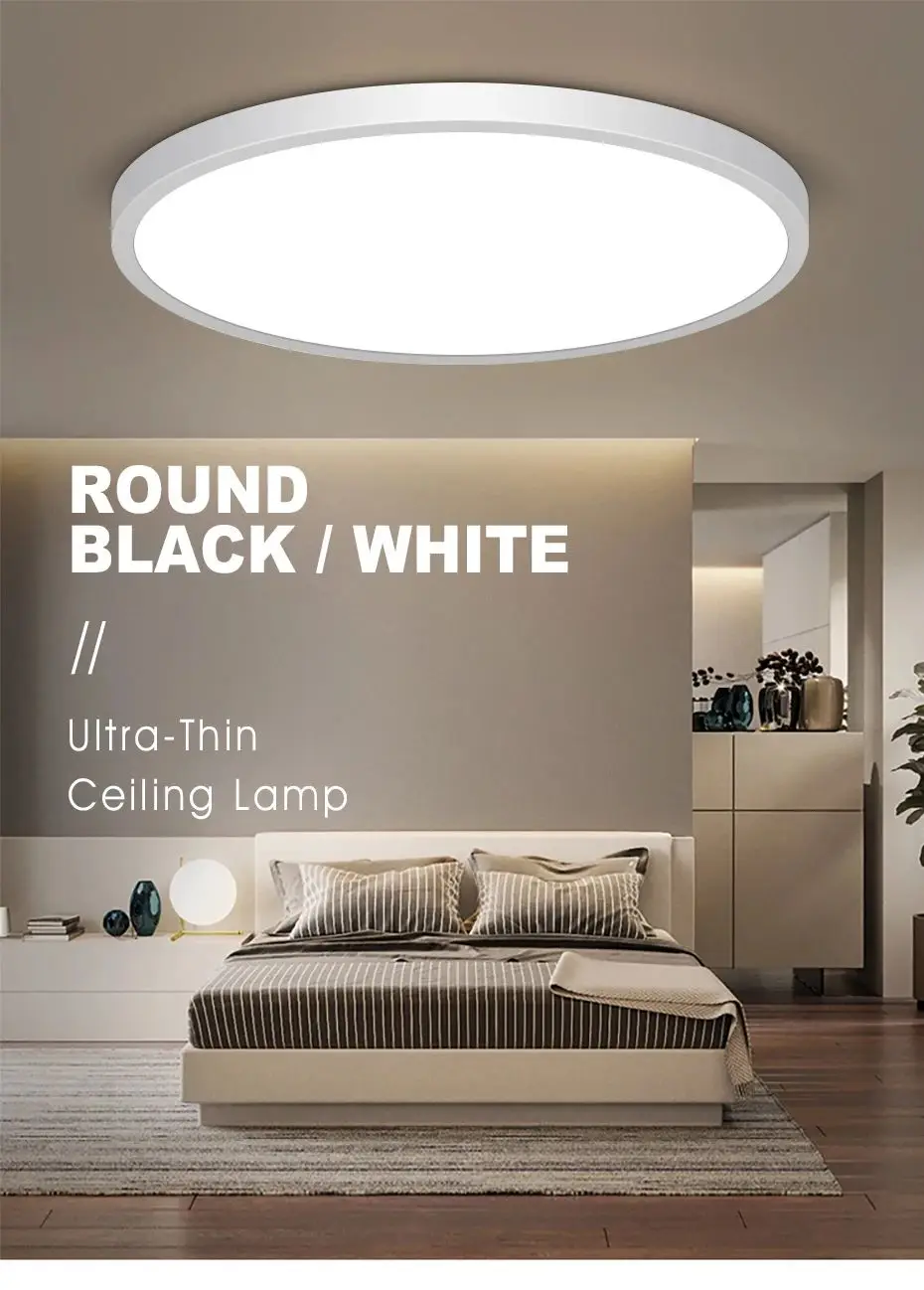 Description Picture 2 of itemlampada LED Ceiling Panel Light 6W 9W 13W 18W 24W Surface Mounted led ceiling light AC 85-265V led lamp for Home Decoration