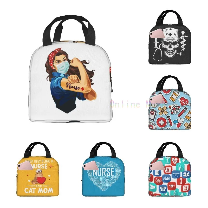 Nurse Lunch Bag Cooler Bag Women Tote Bag Insulated Lunch Box Thermal