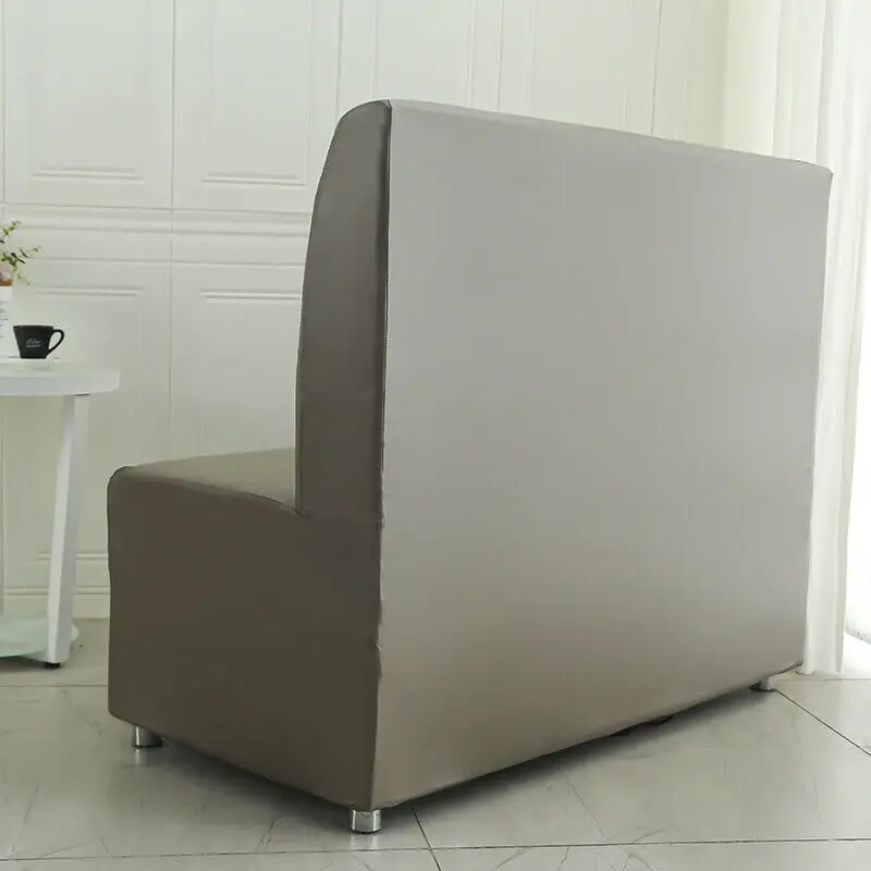 Stretch Armless Sofa Cover Waterproof Hotel Full Sofa Couch Slipcovers Bar Cafe PU Leather Elastic Sofa Slipcover Home Decor 5