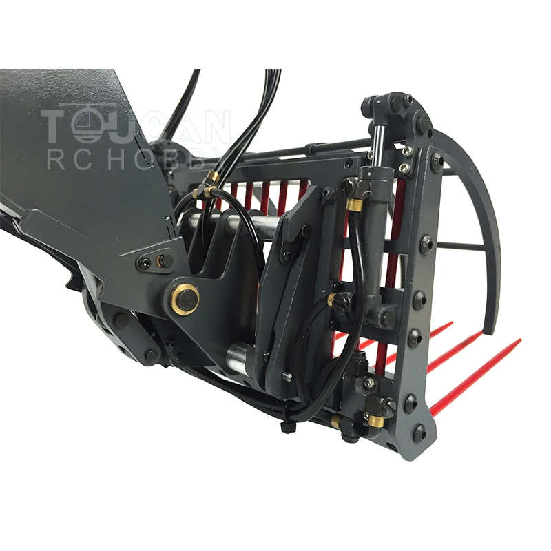 1/14 RC Hydraulic Grabber MH660-80 Telescopic Forklift JDM 128 Remote Control Multifunctional Wheel Loader Model Toy TH19393 5