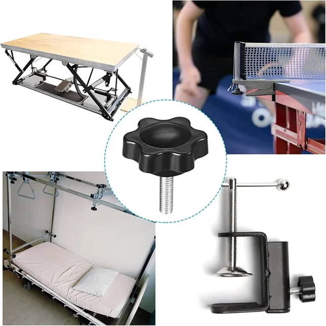 5-10pcs Hex Star KNOB ด้ายชาย CLAMP KNOB สกรู M4/M5/M6/M8/M10 มือกระชับสกรูหัวเส้นผ่านศูนย์กลาง 25 มม.32 มม.38 มม. 6