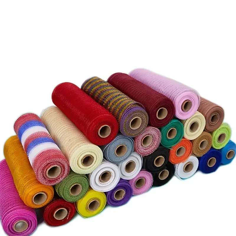 10Yards/Roll 6inch Mesh Yarn Roll Mesh Ribbon for Gift Wrapping Christmas Tree Deco Festival Wreaths DIY Handmade Crafts
