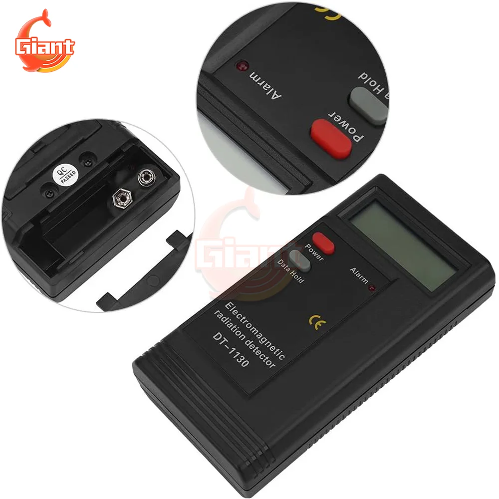Radiation Detector DT-1130 Digital Electromagnetic Radiation Detector Portable Handheld Ghost Hunting Equipment Detector LED EMF Gauss Meter Tester