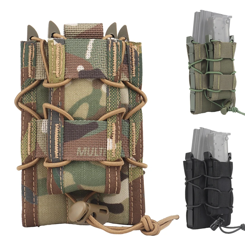 

Быстрая Магнитная сумка 5,56 мм 9 мм, тактические сумки для магазинов с системой «Молле» для боевых тренировок, охоты, стрельбы, винтовки, держателя магазина для пистолета
