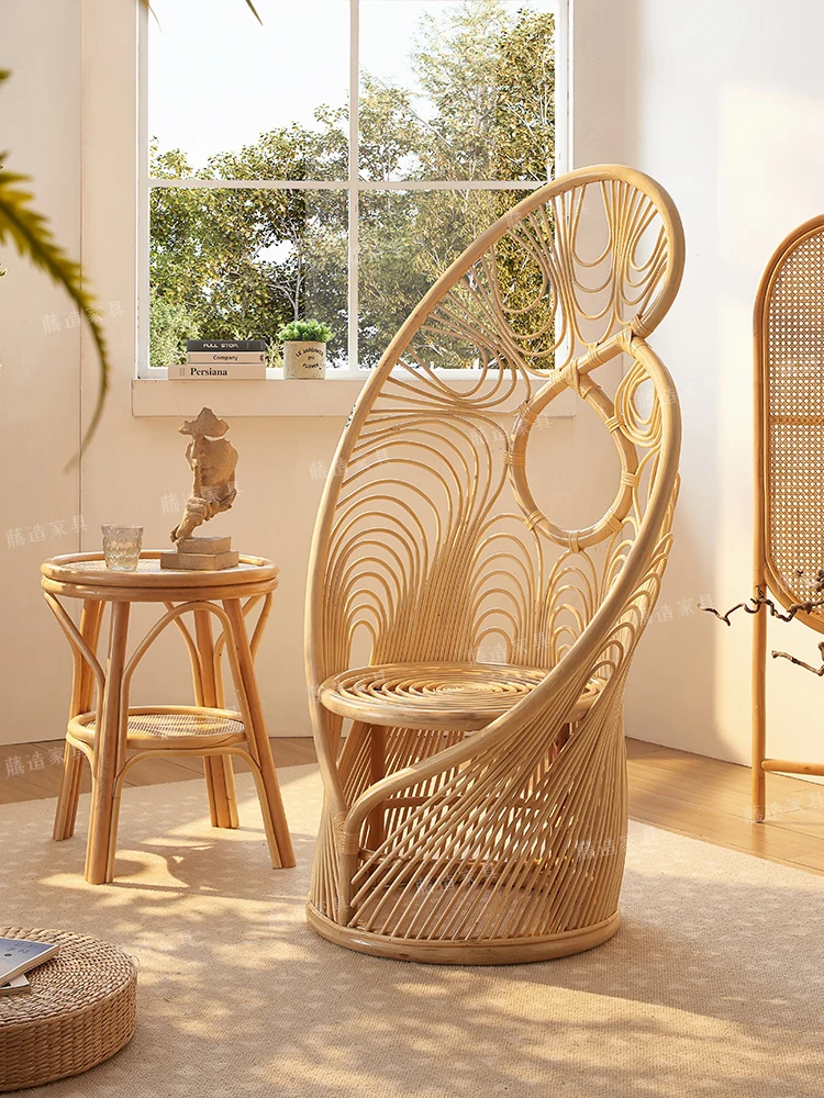 

Стул из ротанга в стиле ретро, ротанговый стул с высокой чувствительностью